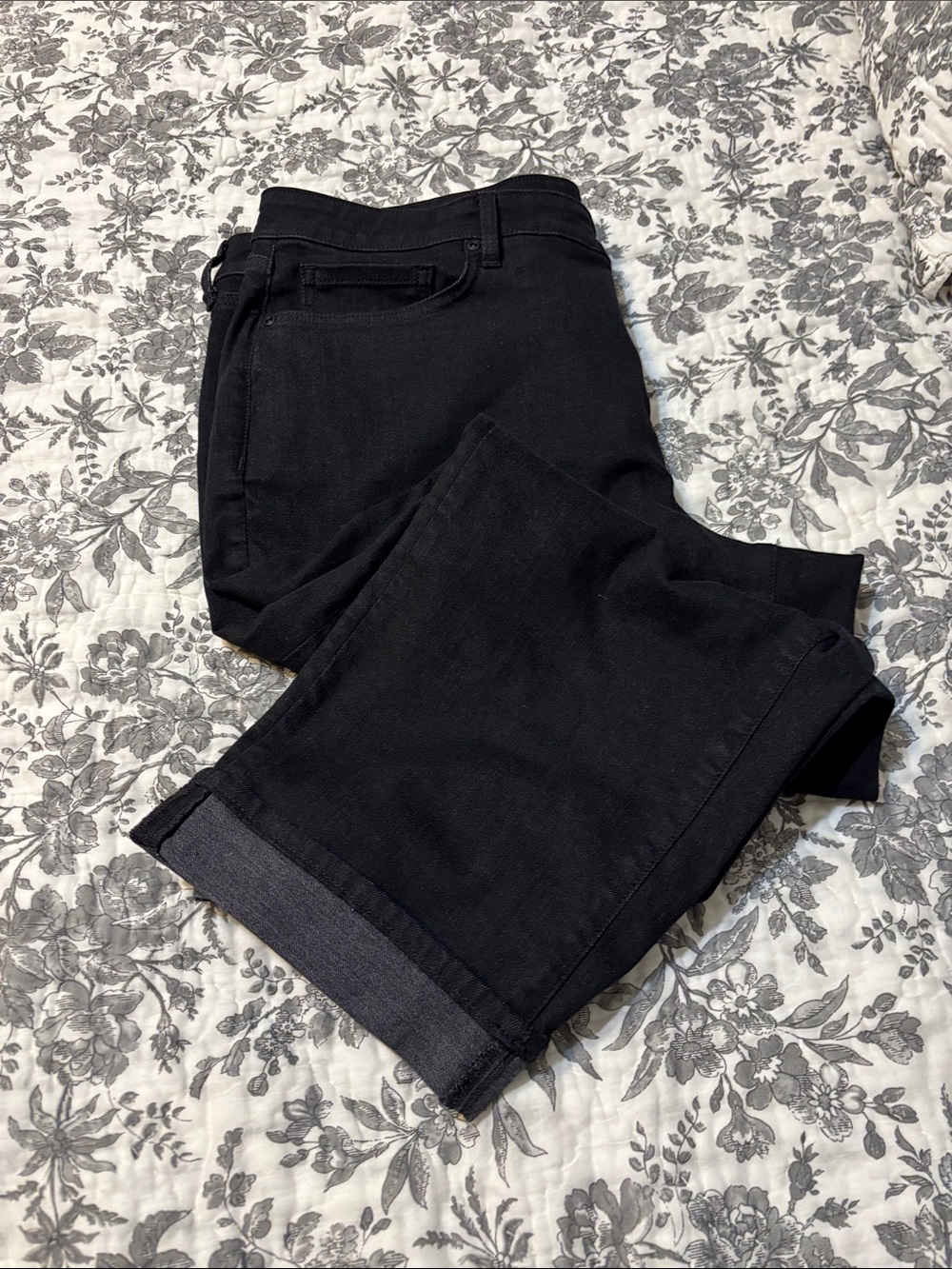 NYDJ Classic Black Cuffed capris.